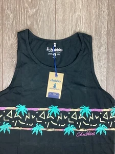 NUEVO Camiseta sin mangas Chubbies negra simple Saturday para hombre - Imagen 1 de 5