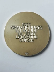 900 Silber Medaillon, Judo-WM 1973, Schweiz. - Bild 1 von 3