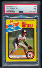 1987 Drake's Big Hitters Super Pitchers Cal Ripken Jr #6 PSA 7 tough grade