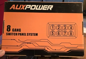 Auxbeam 8 Gang Switch Panel Automatic Dimmable Green LED On-Off Car Truck ATV - Picture 1 of 11
