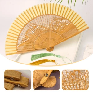 Chinese Style Bamboo Foldable Hand Held Fans Summer Wedding Party Fan Decor. - Picture 1 of 26