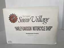 Vintage Dept 56 Snow Village Harley-Davidson Motorcycle Shop #54886  1996 MINT,