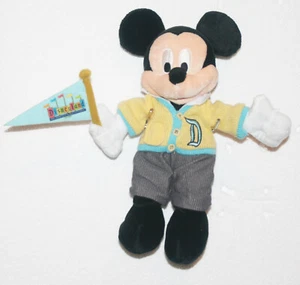 MICKEY MOUSE PLUSH FIGURE 50TH ANNIVERSARY 2005 TAG PENNANT CHEERLEADER SWEATER - Picture 1 of 2