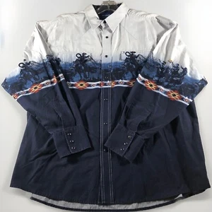 Camisa Wrangler Western Para Hombres XXL Perla Snap Vaquero De Colección Bull Riding Rodeo Rider - Imagen 1 de 8