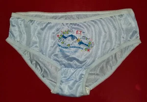 Vintage 80s E.T. Panties 1982 Extra Terrestrial Alien Blue KIKI Nylon USA NEW 6 - Picture 1 of 7