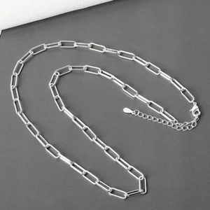 925 Sterling Silver Vintage Elegant Stylish Necklace Trendy Unique Beauty Chain - Bild 1 von 6
