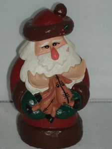Vintage RODNEY LEESEBERGE 1999 FOLK ART SANTA with MOOSE NOS - Picture 1 of 4
