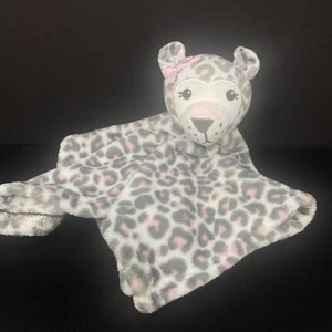 Hudson Baby HB Pink Gray Cheetah Lovey Security Blanket Leopard Print Spots - Picture 1 of 6