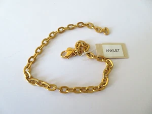 NUEVO BRAZALETE TOBILLERA KIRKS FOLLY TONO DORADO 11" AJUSTABLE - Imagen 1 de 1