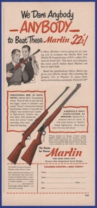 Vintage 1951 Marlin Modell 90 über unter Schrotflinte Jagd Ephemera 1950er Jahre Druckanzeige - Bild 1 von 1