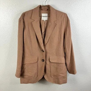 Madewell Leinenmischung Relaxed Larsen Blazer Gr. M Earth Taupe Minimalistisch Boho - Bild 1 von 11