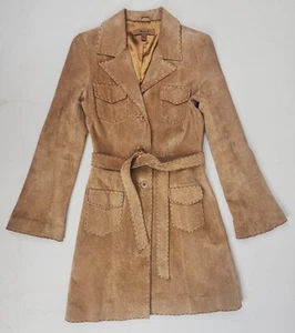 Chaqueta De Colección ARDEN B Y2K Puntada para Correr Cuero Gamuza Manga Acampanada Talla XS - Imagen 1 de 15