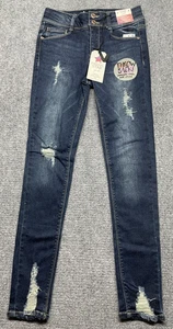 Imperial Star Jeans Girls 12 Skinny Regular Rise Distressed Adjustable Waistband - Picture 1 of 14