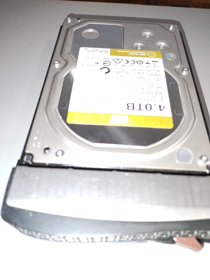 WD Gold 4TB Enterprise HDD – 7200RPM Datacenter Drive + Supermicro Hot-Swap Cadd - Image 1 of 1