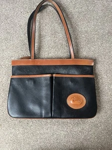 Dooney & Bourke All Weather Leather Vintage Handbag Black Brown - Picture 1 of 18