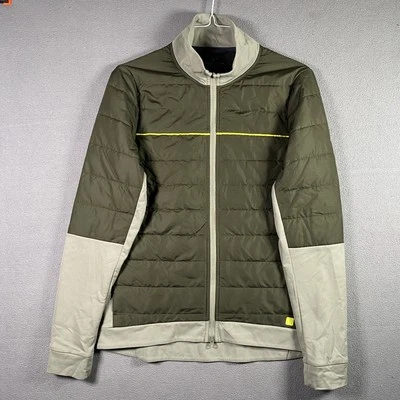 Pearl Izumi Jacket Mens Medium Green Gray PrimaLoft Full Zip Cycling Outdoor - Image 1 of 4