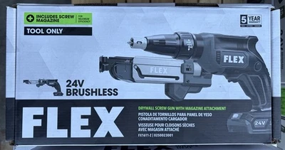 Pistola de tornillo para paneles de yeso sin escobillas Flex FX1611-Z 24V con cargador HERRAMIENTA SOLO NUEVA Foto 1 de 3
