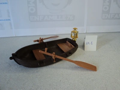 PLAYMOBIL vintage pirates bateau barque canot rames set 3550 de 1978 / 3546 3480 - Photo 1/4