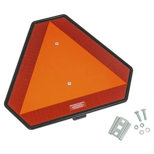 Large Orange Slow Moving Emblem Reflective Safety Triangle (16.75" x 14.75") - Picture 1 of 3