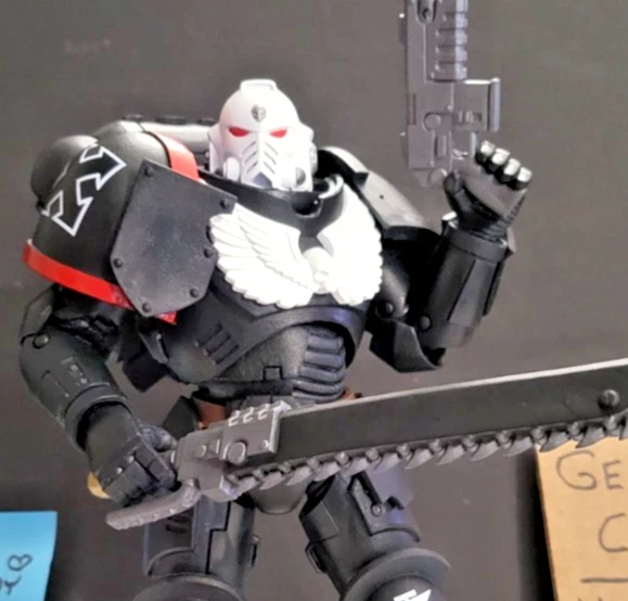 McFarlane Toys Warhammer 40K Raven Guard Veteran Sergeant 7" Black Legion U27-34 - Image 1 of 4