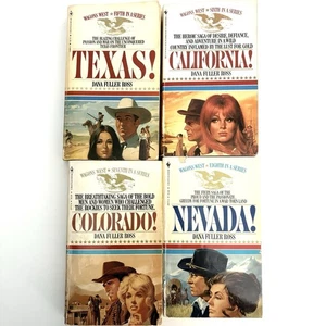 Western Paperback Books Vintage Lot 4 Wagons West Novels 1981 #5,6,7,8 Ross - Imagen 1 de 6