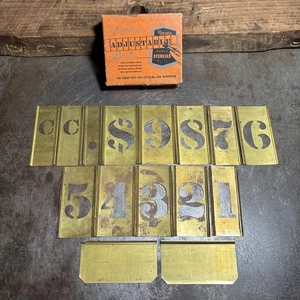 Antique Adjustable Brass Stencils By Reese’s For Making Signs And Advertising - Picture 1 of 14