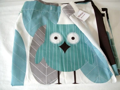 Corte de ducha de tela de poliéster estándar HOME, motivo de búho Foto 1 de 4