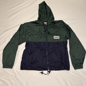 Vintage 90er Walt Disney World Regenjacke S dunkelblau grün Mickey Windbreaker - Bild 1 von 10