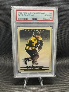 2022 Upper Deck Parkhurst Champions David Pastrnak #22 PSA 10 Pop 1 - Picture 1 of 2