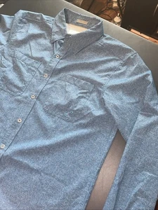 ExOfficio Insect Shield Ash Blue Medium Long Sleeve Snap Button Poly Shirt - Picture 1 of 21