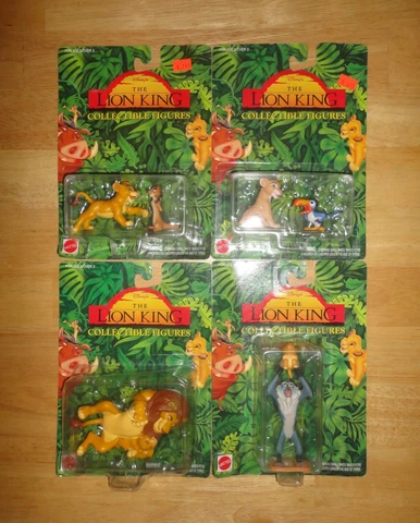 Lot of 4 Vintage Mattel DISNEY'S DISNEY THE LION KING Collectible Figures *NEW* Cover