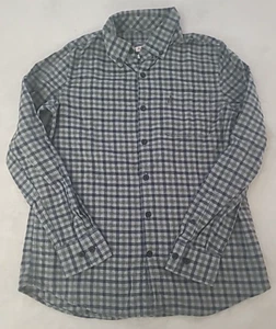 Johnnie-O Hangin' Out Flannel Shirt 14 Ivy Green Plaid Long Sleeve Cotton Casual - Picture 1 of 19