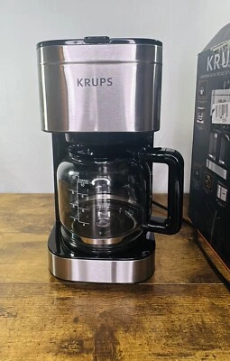 KRUPS Simply Brew Family Drip Coffee Maker, 10-Cup, Black & Stainless Steel - Image 1 of 4