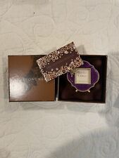 Jay Strongwater Enamel miniature Photo Frame Collection Purple & Gold