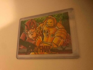 ANTMAN MOVIE UPPERDECK 2015 IRON MAN AND GIANT MAN SKETCH BY JUCYLANDE