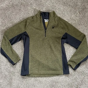 Spyder Sweater Herren grün Pullover 1/4 Zip Outdoorjacke Gr. M (0479M) - Bild 1 von 8