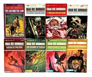 Lot of 8 Edgar Rice Burroughs Vintage Ballantine Series Paperbacks  - Foto 1 di 3