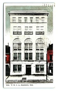 Early Y.M.C.A. EDIFICIO, MADISON WISCONSIN, Ilustración, PM Madison 1923 - Imagen 1 de 2