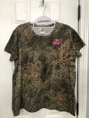 Camiseta gráfica Mossy Oak XL camuflada manga corta caza aire libre para mujer Foto 1 de 4