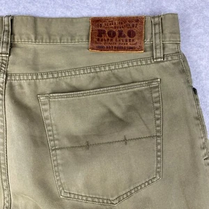 Polo Ralph Lauren Jeans Herren 35x32 Olivgrün Straight Relaxed Denim Baumwolle RL - Bild 1 von 14
