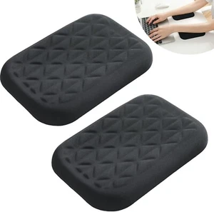2 Stück Ellenbogenstützenpolster für Schreibtisch, Schwarz Ergonomische Armlehnenpolster mit Memory Foam - Bild 1 von 6