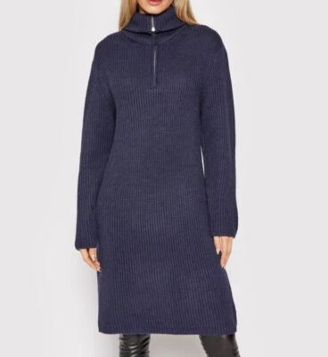 G-STAR RAW Damen Strickkleid Kleid Wolle Chunky Skipper Dress blau L XL NEU