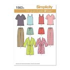 US1563A Easy to Sew Teen's, Men's and Women's Pajama Sewing Pattern Kit, Code...