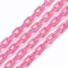 Chaînes de câbles acryliques couleur 5 brins connecteurs de liaison ovale fabrication de bijoux 13 x 8 mm