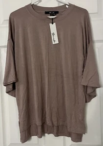 Yana K Damen Women’s 3/4 Arm Oliver Top in Grau Flieder One Size Neu mit Etikett - Bild 1 von 6