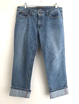 Женские джинсы BELLA DAHL с широкими манжетами со средней посадкой прямые укороченные размер 31 б/у в отличном состоянии - Изображение 1 из 4