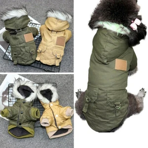 Hundejacke gepolstert wasserdicht Wintermantel warm Haustier Windschutz Kleidung Welpe Weste - Bild 1 von 14