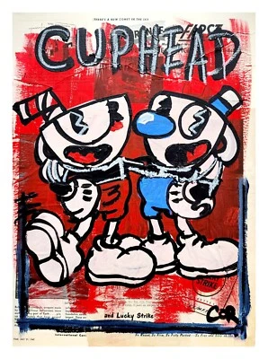 EXPRESIONISMO CORBÉLICO 16X20 CUPHEAD ROJO CUBISTA BELLAS ARTES HOGAR DISEÑO INTERIOR Foto 1 de 4