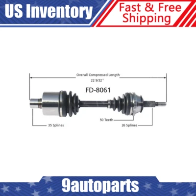 Fits 1995-1999 2000 2001 2002 Lincoln Continental Front Left CV Axle CV Joint - Image 1 of 4