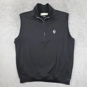 Donald Ross Weste Herren L schwarz 1/4 Zip Pullover Stretch Country Club leicht - Bild 1 von 9